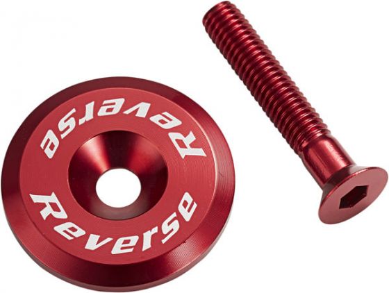Reverse Steuersatzkappe mit Schraube Ahead Cap Rot