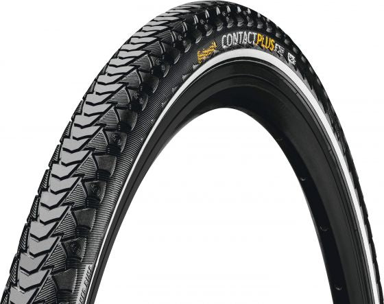 Continental Contact Plus Drahtreifen - E50 EBike Ready 42-622 , 28" / Schwarz / Schwarz | Tube Type | Reflex