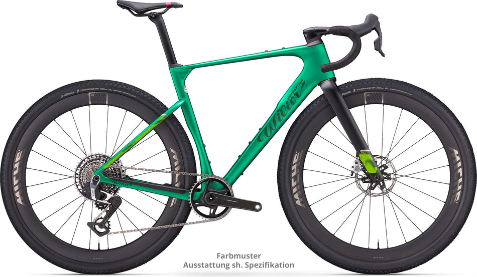 Wilier Rave SLR Gravel ID2 - Sram Force Xplr Axs E1 1x13s - Miche Aero Graff Carbon 48mm - 2026  | V10 Pixel Green - Matt