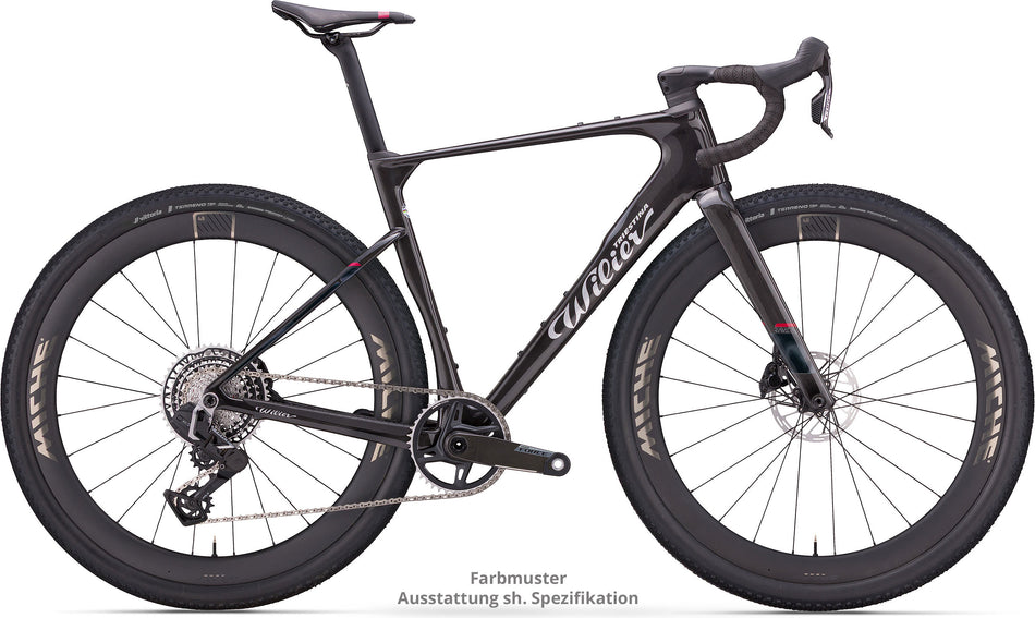 Wilier Rave SLR Gravel ID2 - Sram Rival Xplr Axs E1 1x13s - Miche Graff Allroad - 2026  | V11 Glitch Black - Glossy